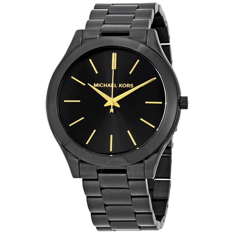 michael kors slim runway black stainless watch|Michael Kors Watch 250300.